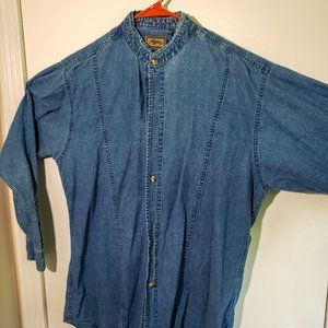 Roper Western Linen Shirt, Size Large, Vintage